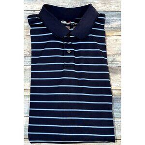 Men's Ralph Lauren Polo RLX Golf Blue Striped Shirt‎ XXL H3